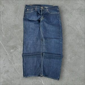 True Religion Jeans Mens 38x34 Blue XXX Baggy Y2K Grunge Hip Hop Skater Wide Leg